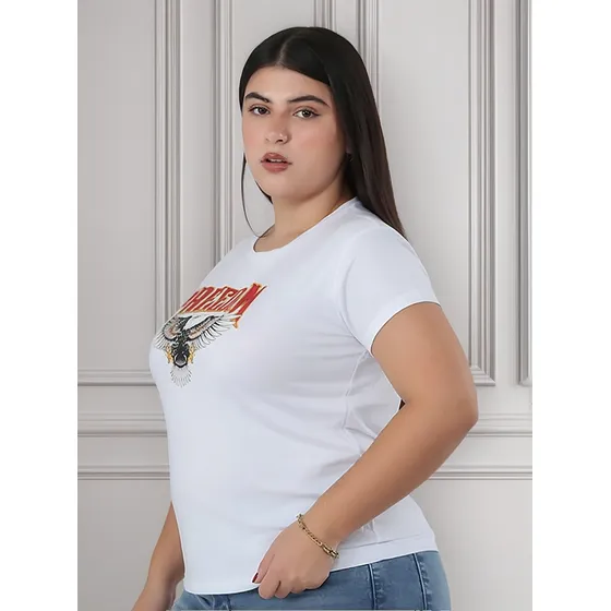 Remera Onyx Estampada Viscosa Freedom Mujer Talles Grandes