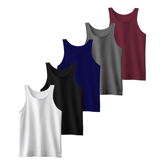 Kit 5 Camisetas Regatas Masculina Lisa Básica Academia Dry Kit 5 Camisetas Regatas Masculina Lisa Básica Academia Dry