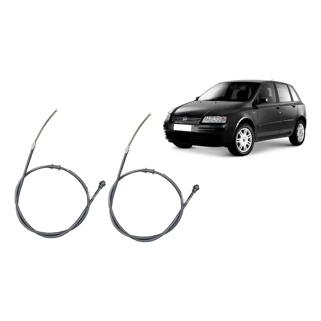 Kit Par Cabo Freio Mão Fiat Stilo 2002 Até 2011 Freio Tambor