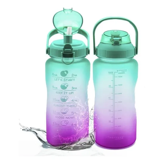 [2 Litros] Botella Botilito De Agua 2l Motivacional Bpa Free