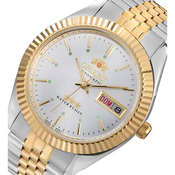 Relógio Orient Masculino Automático Bicolor Três Estrelas