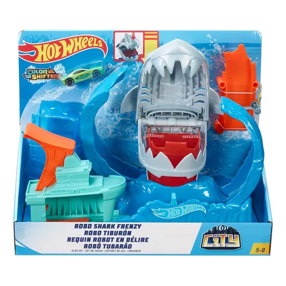Pista De Juguete Hot Wheels City Robo Tiburón