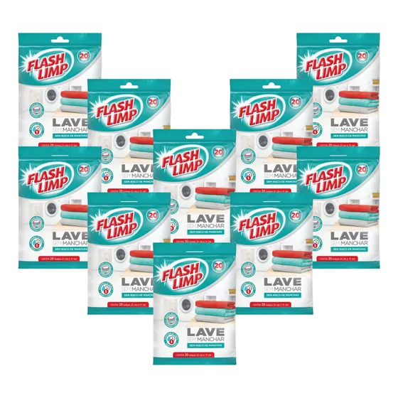 Lenço Lave Sem Manchar Anti Manchas Kit 10un 200 Lenços