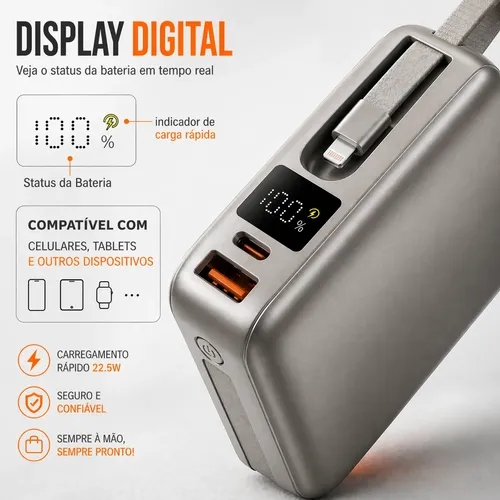 Anker Prime Power Bank: Carregador Portátil Com 3 Portas