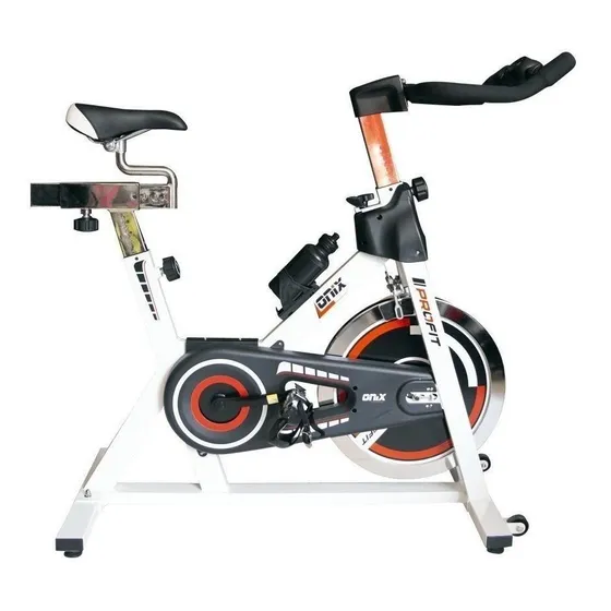 Bicicleta estática Profit Onix color blanco