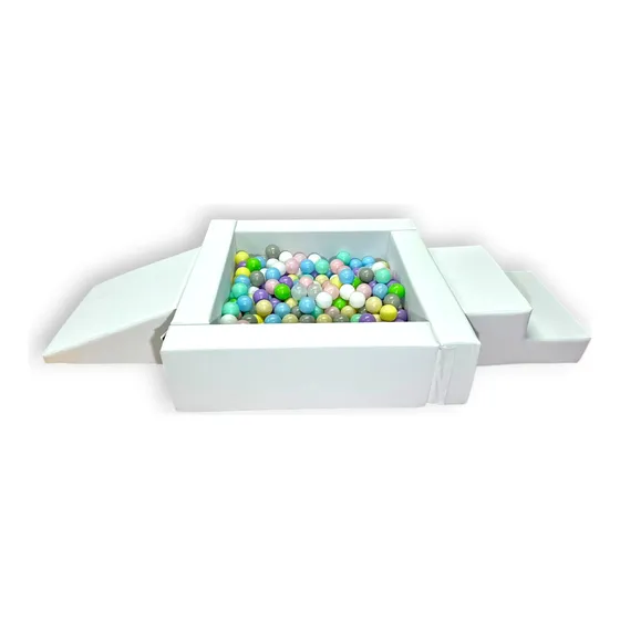 Combo Pelotero 115x30 Cm + Rampa Y Escalera Goma Espuma