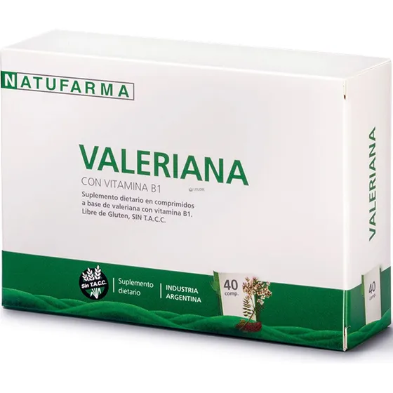 Natufarma Valeriana 40 Comp Calma Ansiedad Sedante Natural