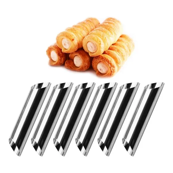 Cannolis Canoles Canutillos Acero Inoxidable (6 Unidades) 
