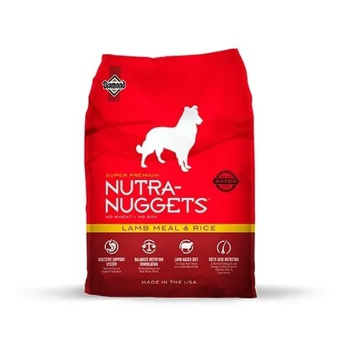 Perrarina Nutra Nuggets Lamb Cordero 3 Kg  Sin Trigo Ni Soya