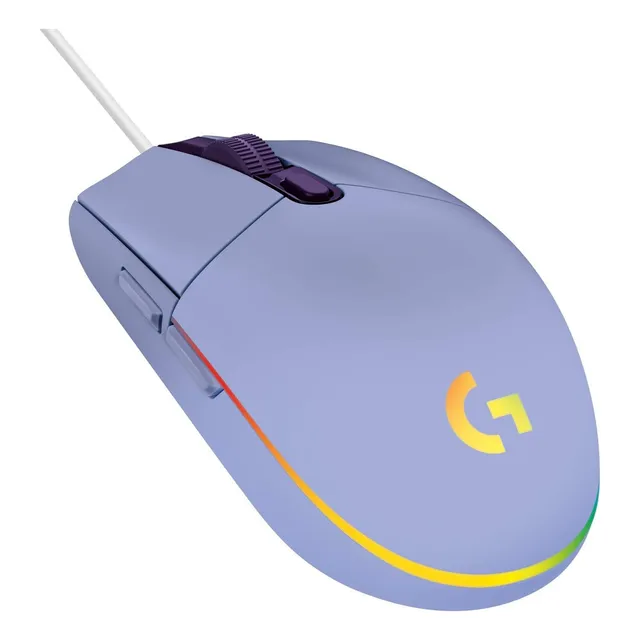 Mouse gamer de juego Logitech G Series Lightsync G203 lila