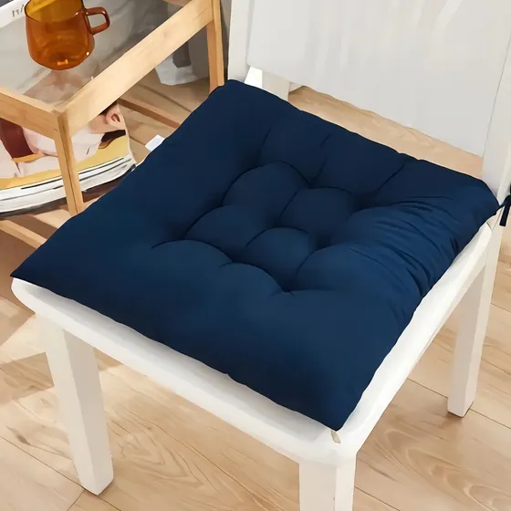 Almohadon Silla Sofa Sillon Auto Comodo Poliester Y Algodon Color Azul | Cuotas sin interés