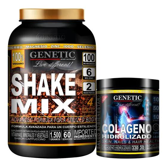 Batido Dieta Shake Mix + Colageno Resveratrol Q10 Genetic