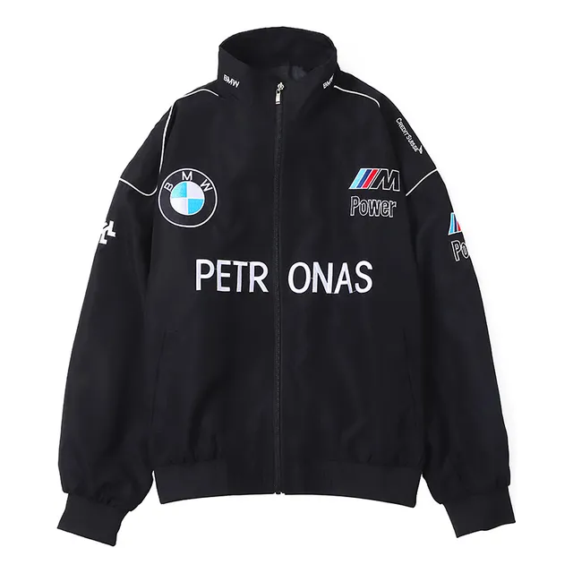 Chaqueta De Otoño Bordada Vintage American F1 Racing Bmw