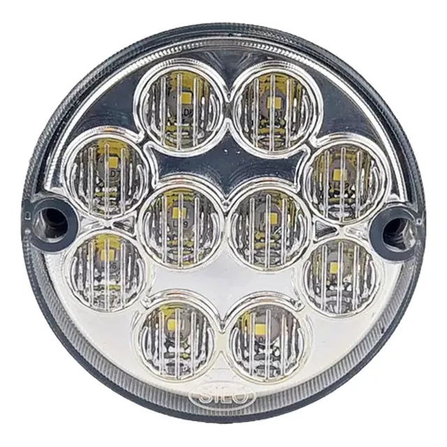 Lanterna Traseira Redonda Re Onibus 96mm Cristal Led 24v