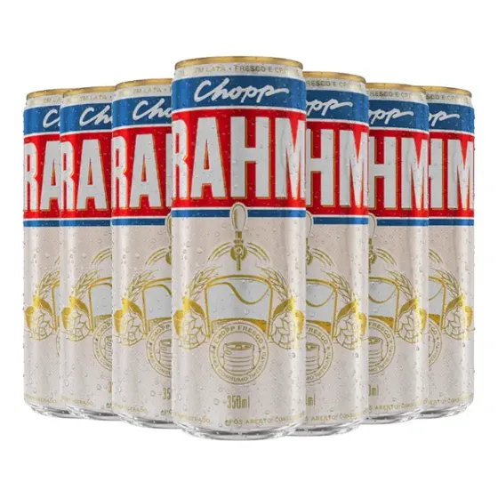 Chopp em lata Brahma 350ml caixa com 8 unidades