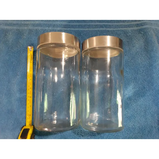 Vendo Par De Frascos Grandes De Vidrio  Para La Cocina
