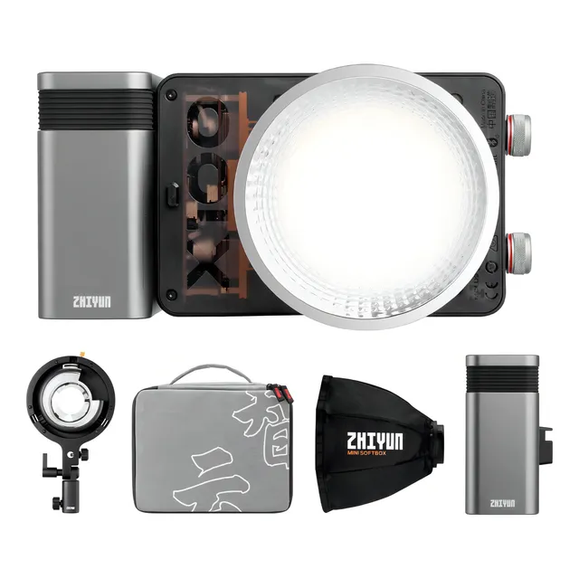 Panel iluminador led de luz led Zhiyun Molus X100 Pro color blanco neutro con estructura Negro