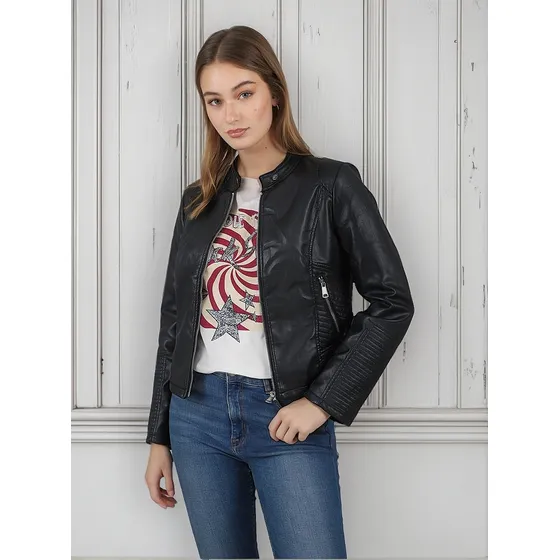 Campera Premium Houston Ecocuero C/ Bolsillos Gu78301