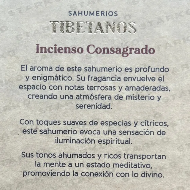 Sahumerios Aromanza Tibetanos Triple Empaste Larga Duracion