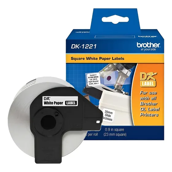 Rollo Etiquetas Brother Dk-1221 *1000 Etiquetas 23mmx23mm