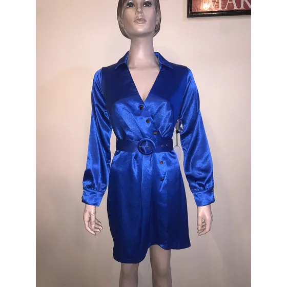 Vestido Traje Cóctel Manga Larga Casual