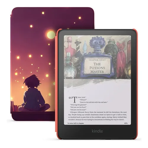 Kindle Voyageブラック レザー調カバー付き E-Reader Kindle Voyage 4GB preto com tela de 6