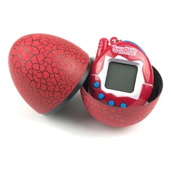 Tamagotchi Mascota Virtual Digipet Juego De Ingenio Llavero Color Rojo