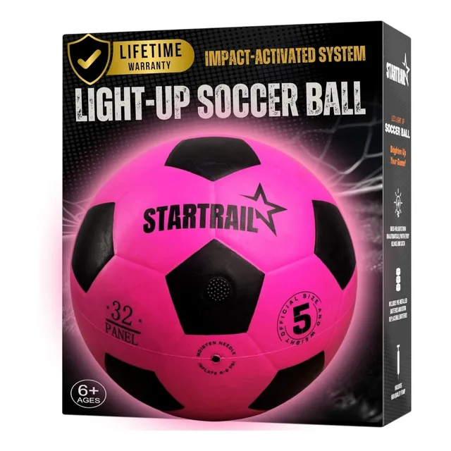 Balón De Fútbol Que Brilla En La Oscuridad Luz Led Y Bomba