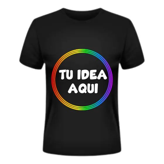 Camiseta Niño Negra 100% Algodón Personalizable