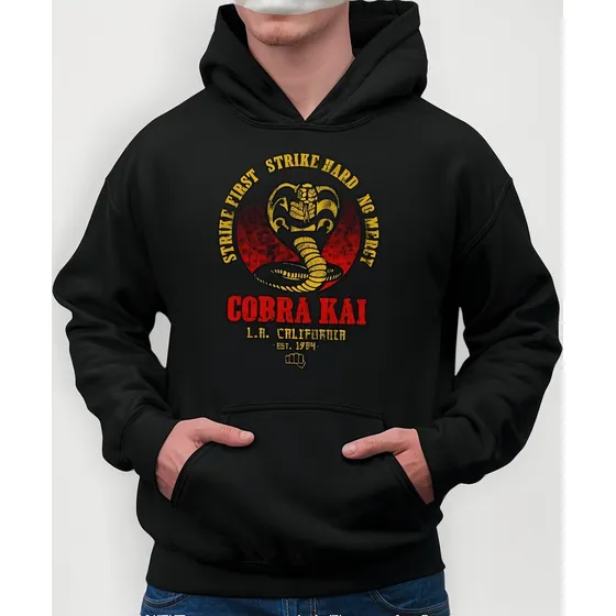 Blusa De Moletom Canguru Cobra Kai, Karate Kid, Série, Geek