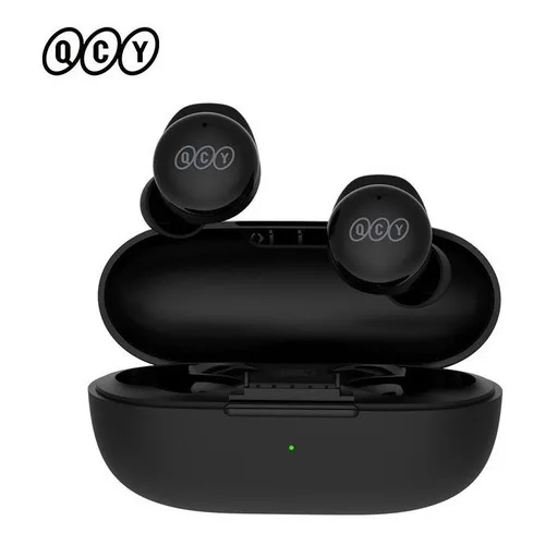 Fone de ouvido intra-auricular sem fio Qcy T17 para jogos, cor da luz LED, cor da luz preta, cor branca