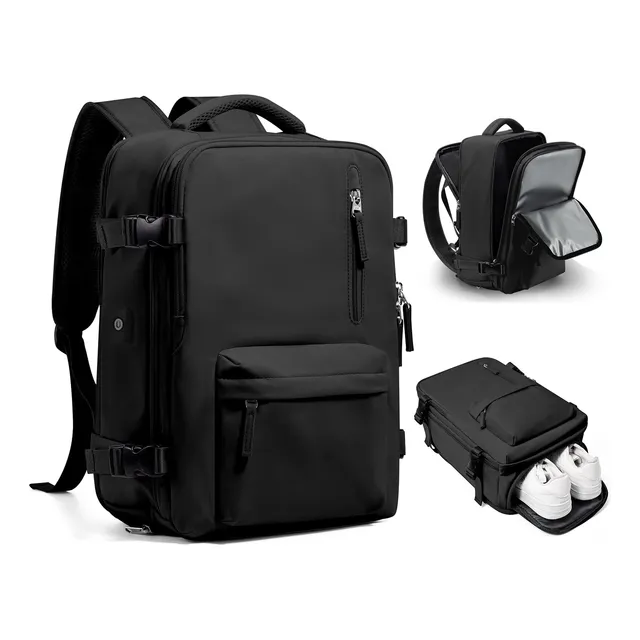 Mochila Viagem Executiva Grande Notebook Feminina Mas Branco