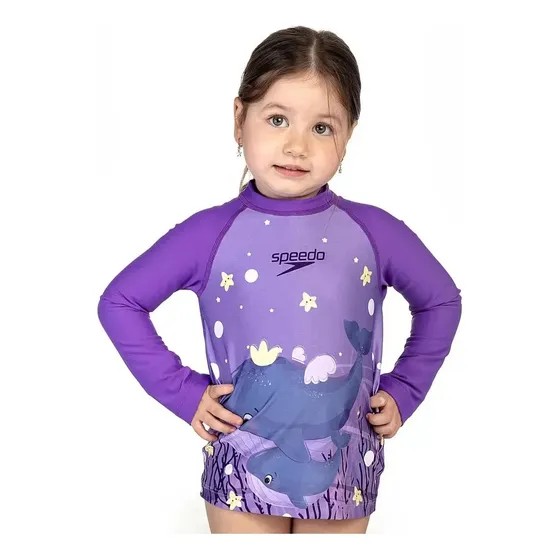 Camisa Manga Larga De Playa Piscina Uv Para Niñas Speedo