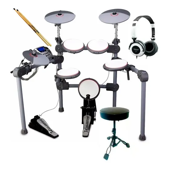 Bateria Eletrônica Carlsbro Odery Csd200+ Banco Fone Baqueta