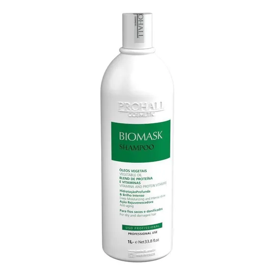 Shampoo Biomask Prohall Para Fios Secos E Danificados 1l
