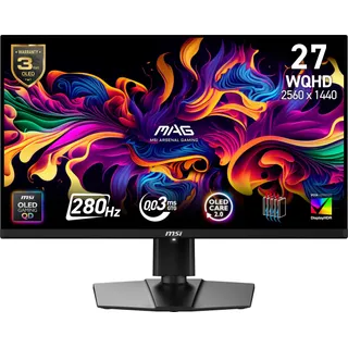 Monitor Gamer Msi Mag 271qp Qd-oled 27'' Wqhd 280hz Negro