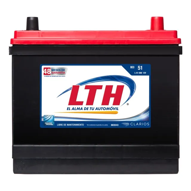 Acumulador Para Auto Marca Lth Tipo L-51r-500. Entrega Cdmx