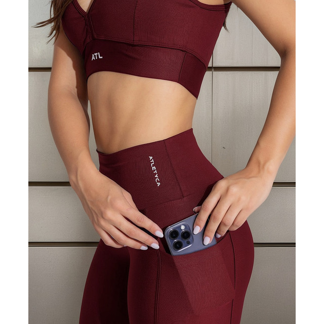 Calça Legging Com Bolso Lateral Fitness Feminino Atletyca Calça Legging Com Bolso Lateral Fitness Feminino Atletyca