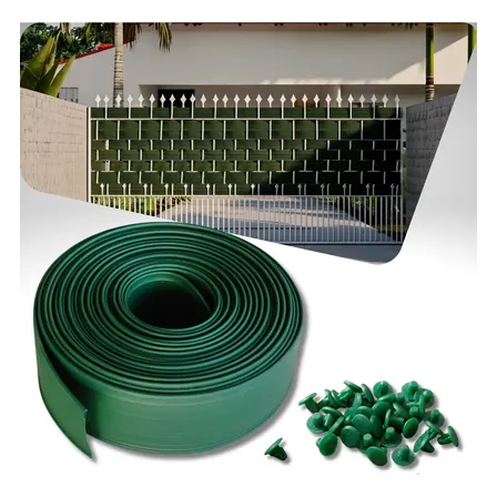 Protetor Para Fechamento De Portao 50m + 50 Fixadores Verde Verde