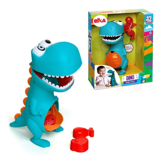 Dinossauro Dino Papa Tudo Brinquedo Didático - Elka
