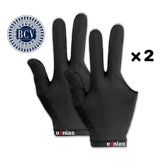 Pack De 2 Guantes Guantines De Pool Billar Lycra