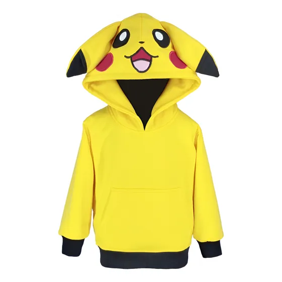 Sudadera Pikachu Unisex Infantil 1 A 10 Bordada Alta Calidad