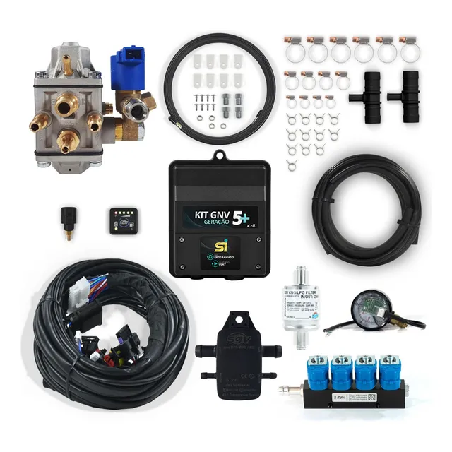Kit Gnv 5a Geração 5+ Com Tubo De Alta 5plus Original Sgv
