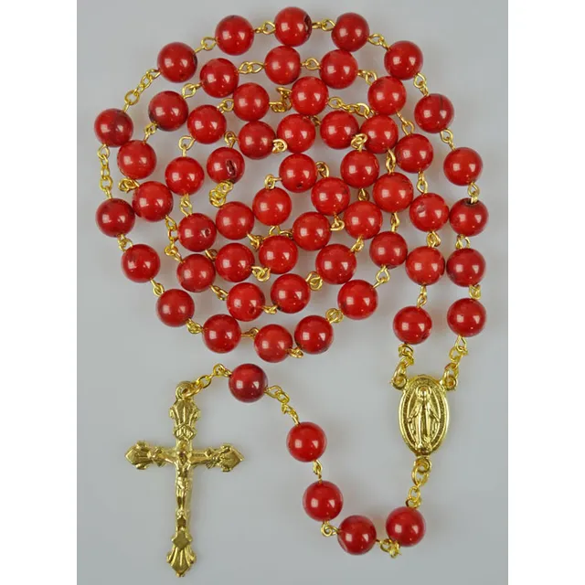 Rosario Coral Rojo Sangre De Cristo