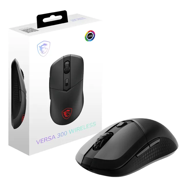 Mouse Gamer Inalámbrico Msi Versa 300 Rgb Color Negro