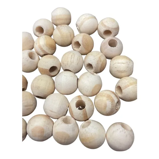 50 Bolinhas Esfera Bola De Pinus 25mm Com Furo Artesanato