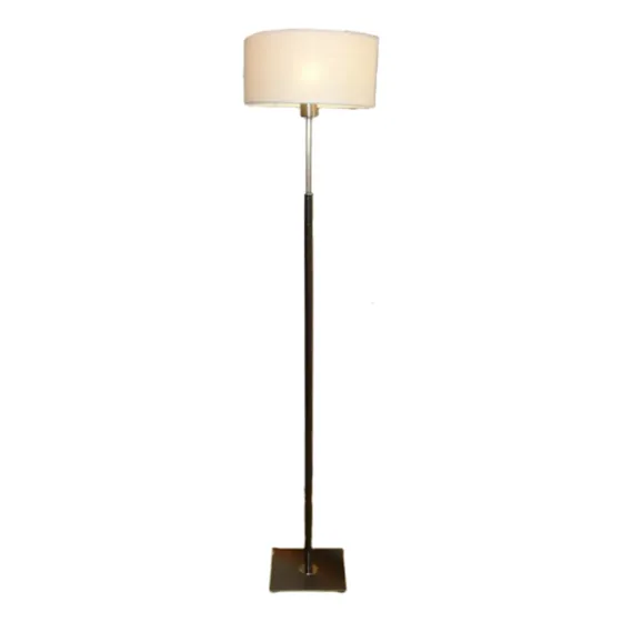 Lámpara De Pie Living Esquinero Comedor Moderna Niquelada