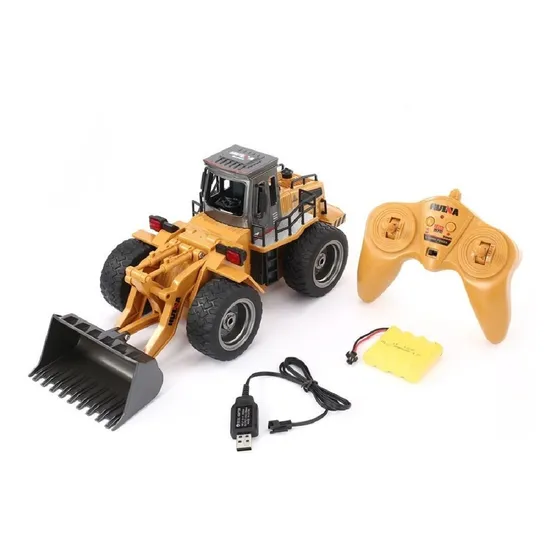 Bulldozer Máquina Pala Excavadora Frontal Radio Control 1520 Color Amarillo Negro