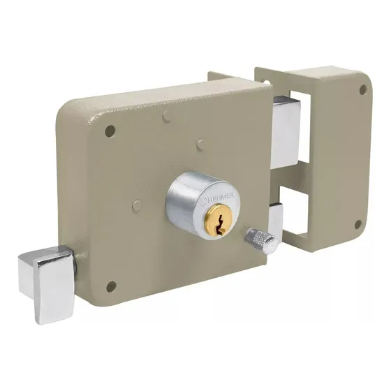 Cerradura De Sobreponer Derecha Cilindro Fijo Hermex 47574