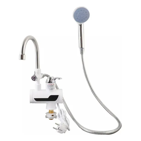 Llave Calentador Ducha Eléctrico Agua Caliente Instantánea Acabado Plástico Color Blanco